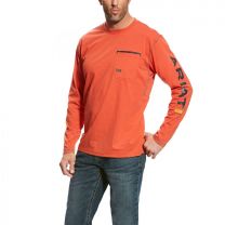 Ariat Men's Rebar Cotton Strong Graphic T-Shirt Volcanic Fire - 10023922