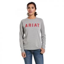 Ariat Women's Rebar Cotton Strong Block T-Shirt Heather Grey - 10033086