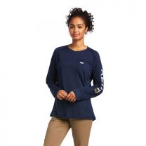 Ariat Women's Rebar Heat Fighter T-Shirt Navy Eclipse - 10039211