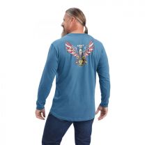 Ariat Men's Rebar Cotton Strong American Raptor T-Shirt Indian Teal - 10041423