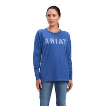 Ariat Women's Rebar Cotton Strong Block T-Shirt True Navy/Alloy - 10041436