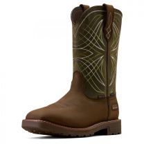 ARIAT WORK Men's Activator Waterproof Steel Toe Work Boot Dark Brown/Green - 10060892
