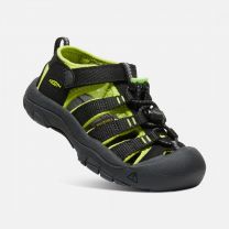 KEEN Unisex Little Kids' Newport H2 Sandal Black/Lime Green - 1009942