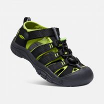 KEEN Unisex Big Kids' Newport H2 Sandal Black/Lime Green - 1009965