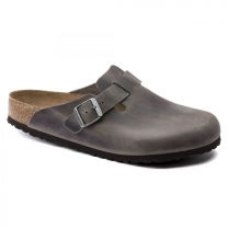 BIRKENSTOCK Unisex Boston Soft Footbed Iron Oiled Leather (Narrow width) - 1013256