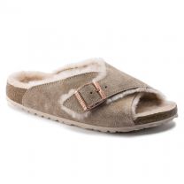 BIRKENSTOCK Women's Arosa Shearling Nude Suede/Natural Shearling (regular width) - 1014858
