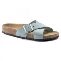 BIRKENSTOCK Women's Siena Soft Footbed Faded Aqua Nubuck Leather (narrow width) - 1021553