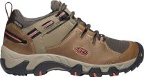KEEN Women's Steens Waterproof Hiking Shoe Timberwolf/Coral - 1022336