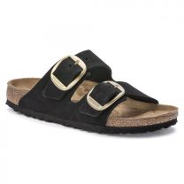 BIRKENSTOCK Women's Arizona Big Buckle Black Nubuck (narrow width) - 1023290