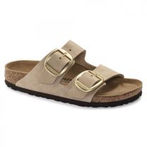BIRKENSTOCK Women's Arizona Big Buckle Sandcastle Nubuck (regular width) - 1023957