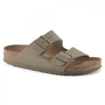 BIRKENSTOCK Women's Arizona Vegan Faded Khaki Canvas (narrow width) - 1024065