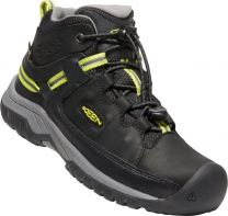 KEEN Unisex Kids' Targhee Mid Waterproof Hiking Boot Black/Steel Grey - 1026300
