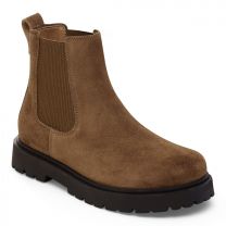 BIRKENSTOCK Women's Highwood Slip On Boot Dark Tea Suede (regular width) - 1030611