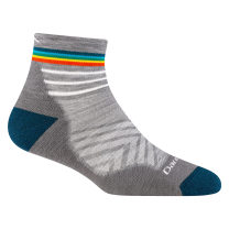 Darn Tough Women's Run Quarter Ultra-Lightweight Running Sock Gray - 1048-GRAY