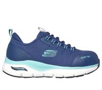 SKECHERS WORK Women's Arch Fit SR - Ebinal Composite Toe Work Shoe Navy/Aqua - 108075-NVAQ