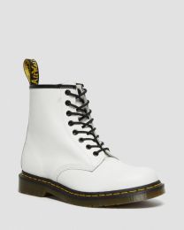 Dr Martens Unisex1460 Smooth Leather Lace Up Boots White - R11822100