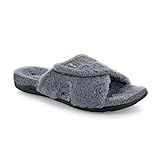Strive Zoey Women’s Orthotic Slippers with Arch Support, Warm Indoor Slippers with EVA Rubber Grip Sole Charcoal Size 10