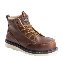 Avenger Women's 6-inch Wedge Moc Carbon Toe Waterproof Work Boots Brown - A7551