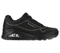 Skechers Women's Street Uno - Sheen Lines Sneaker Black/Black - 155142-BBK