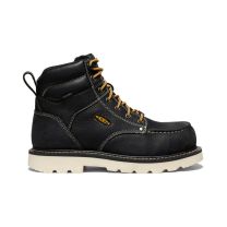 KEEN Utility Men's 6" Cincinnati Carbon-Fiber Toe 90° Heel Waterproof Work Boot Black/Sandshell - 1027665