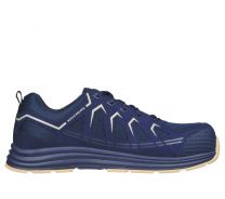 SKECHERS WORK Men's Malad II Composite Toe Athletic Work Shoe Navy/Tan - 200127-NVTN