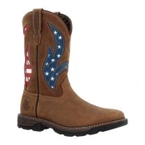 GEORGIA BOOT Men’s 11" Carbo-Tec FLX Waterproof Pull-on Soft Toe Work Boot Brown - GB00721