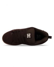 DC Men's Court Graffik Skate Shoe, Brown/Gum, 12.5