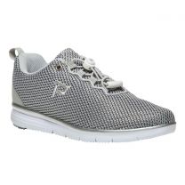 Propet Women's TravelFit Prestige Walking Shoe Silver/Black - WAA002MSIB