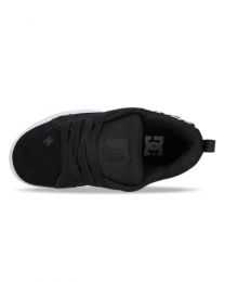 DC Girls Court Graffik Skate Shoe, Black/Leopard, 5 Big Kid