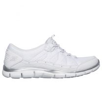 Skechers Women's Gratis - Strolling Sneaker White/Silver - 22823-WSL