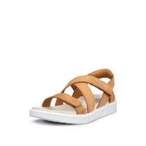 ECCO Women's Soft Cross Strap Sandal Lion Nubuck Leather - 23881302021
