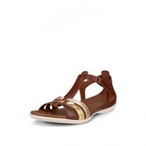 ECCO Women's Flash T-Strap Sandal Mink/Gold/Hammered Bronze - 240873-60871