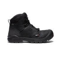 KEEN Utility Men's 6" Independence Soft Toe Waterproof Work Boot Black/Black - 1026490