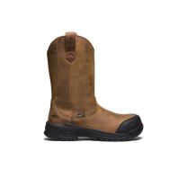 KEEN Utility Women's 7" Evanston Carbon Composite Toe Waterproof Pull-On Work Boots Bison/Black - 1030488