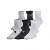 Under Armour Unisex-Child Youth Essential Quarter Socks 6 Pack, (001) Black/Black/Mod Gray, Small