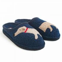 HAFLINGER Women's Doggy Slippers Captains Blue - 313021-79