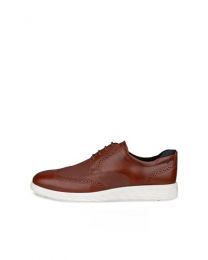 ECCO Men's S Lite Hybrid Apron Toe Tie Oxford, Cognac, 4-4.5