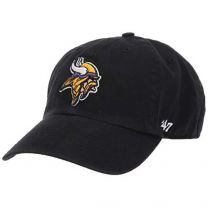 NFL Minnesota Vikings '47 Brand Clean Up Adjustable Hat, Black, One Size