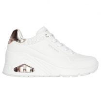 Skechers Street Womens,UNO Wedge - HI Steps,WHT,8.5 W US