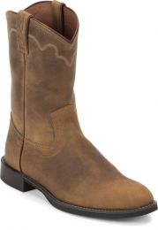 Justin Men's 10" Jeb Roper Boot Tan Apache Brown - 3902