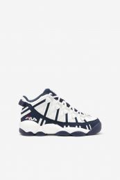FILA Unisex Kids' Stackhouse Spaghetti Basketball Shoes White/Fila Navy/Fila Red - 3BM00783-125