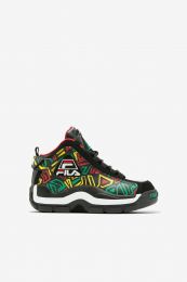 FILA Unisex Kids' Grant Hill 2 Basketball Shoes Black/Jelly Bean/Lemon Tonic - 3BM01296-041