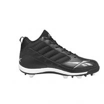 Reebok Unisex Kids' Jr. Audible Mid II M Football Cleat Black/White