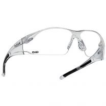 Bollé Safety 40113, Rush Safety Glasses, Translucent Frame, Clear HD Hydrophobic Lenses