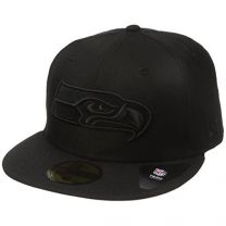 New Era NFL Men's Black On Black 59Fifty Fitted Cap