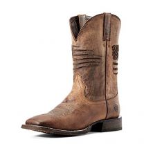 Ariat Men's 11" Circuit Patriot Western Boot Weathered Tan - 10029699