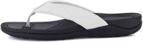 Strive Wave Women’s Orthotic Flip Flops with Arch Support, Water-Friendly Sandals for Plantar Fasciitis, Comfortable Summer Sandals for Women, White,