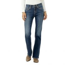 Silver Jeans Co. Women's Suki Mid Rise Slim Bootcut Jeans, Georgia