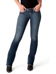 Silver Jeans Co. Women's Tuesday Low Rise Slim Bootcut Jeans, Dark Wash Egx357, 33W x 33L