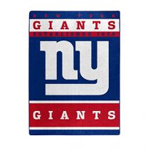 The Northwest Company Officially Licensed NFL New York Giants 12th Man Plush Raschel Throw Blanket, 60" x 80"